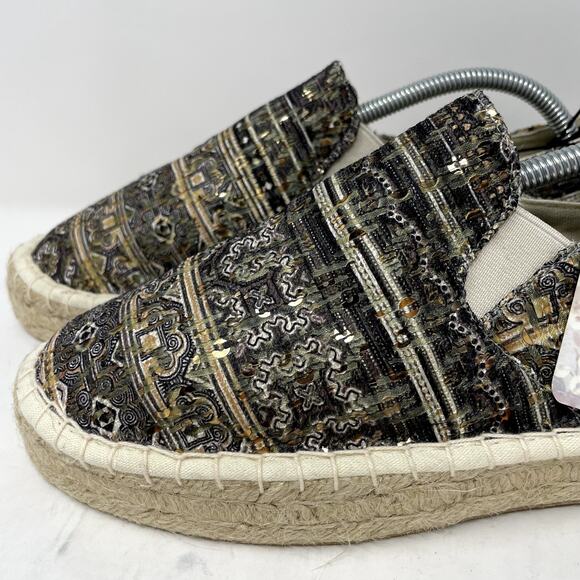 NEW Mukluks Birte Espadrille Flats Sequins Womens Size 9 - Picture 2 of 11